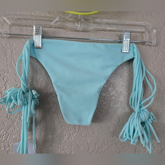 NWT MIKOH Blue Swim Bottoms, MIKOH Yellow Swim Top, Medium - Picture 8 of 11